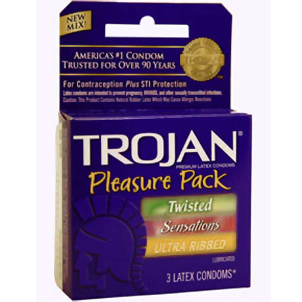 Trojan Pleasure Pack Lubricated Condoms 3 Pack 7023