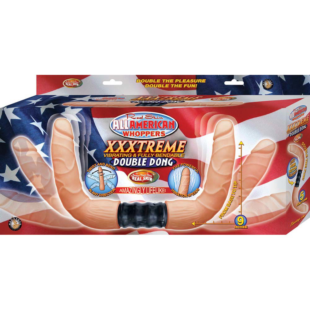 RealSkin All American Whoppers XXXtreme Vibrating Double Don