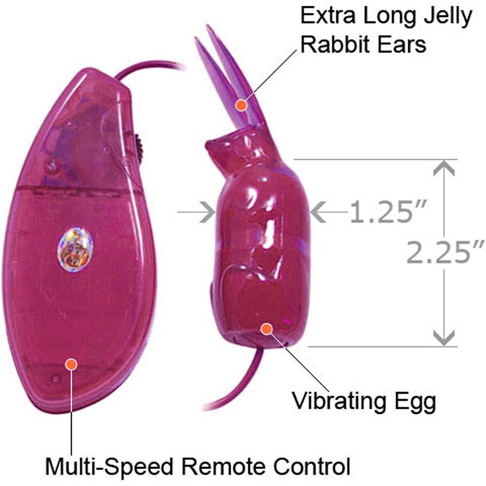 Rabbit Egg Mini Vibrator With Stimulating Ears 4 Assorted Colors 