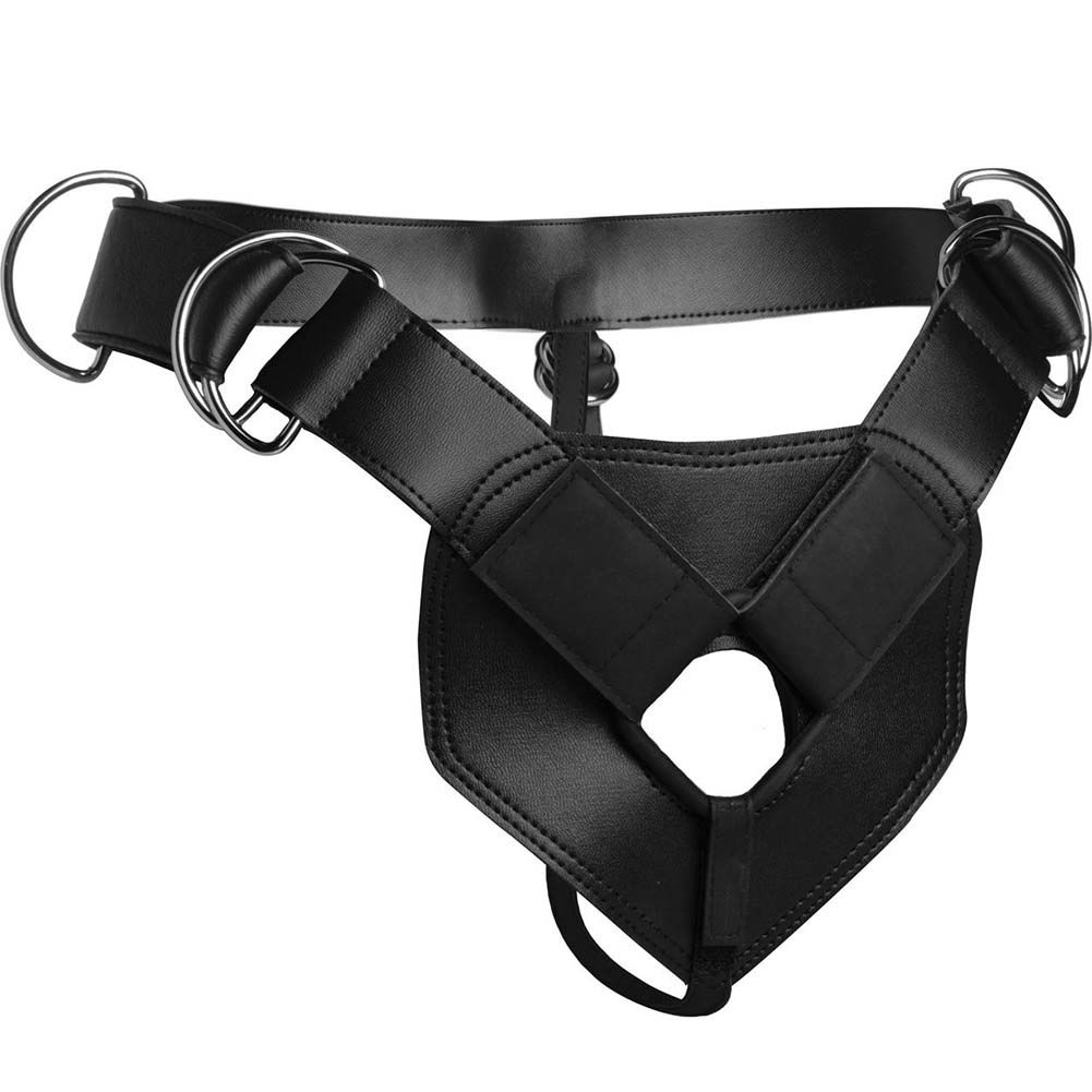 Strap U Flaunt Strap On Harness With 3 Rngs Black