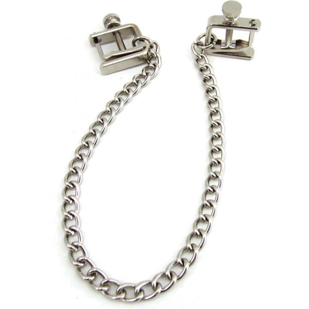 Heart 2 Heart Press Nipple Clamps with Chain Chrome - dearlady.us