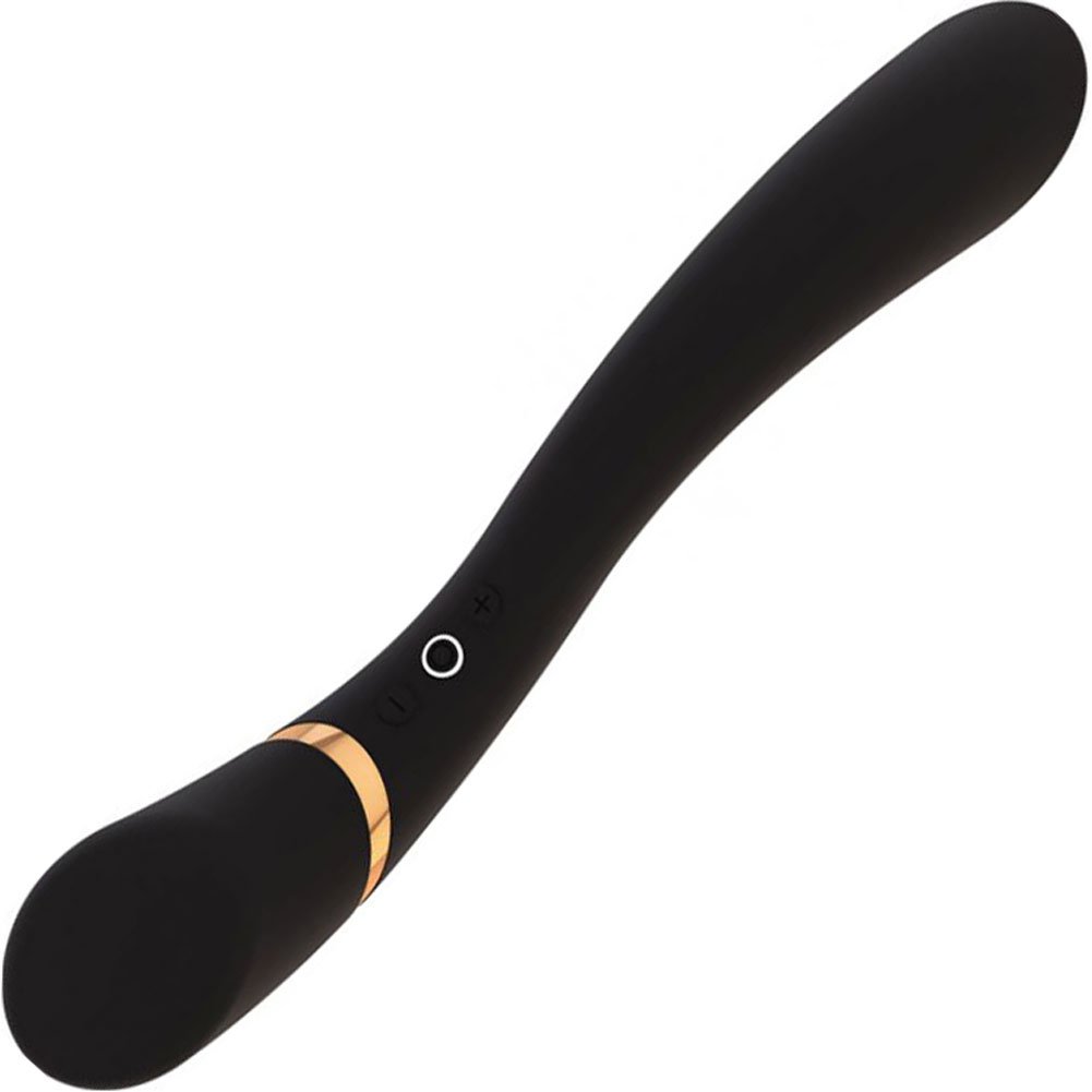 Vive Cleo Rechargeable Silicone Dual Ended Vibrator 10 5 Black