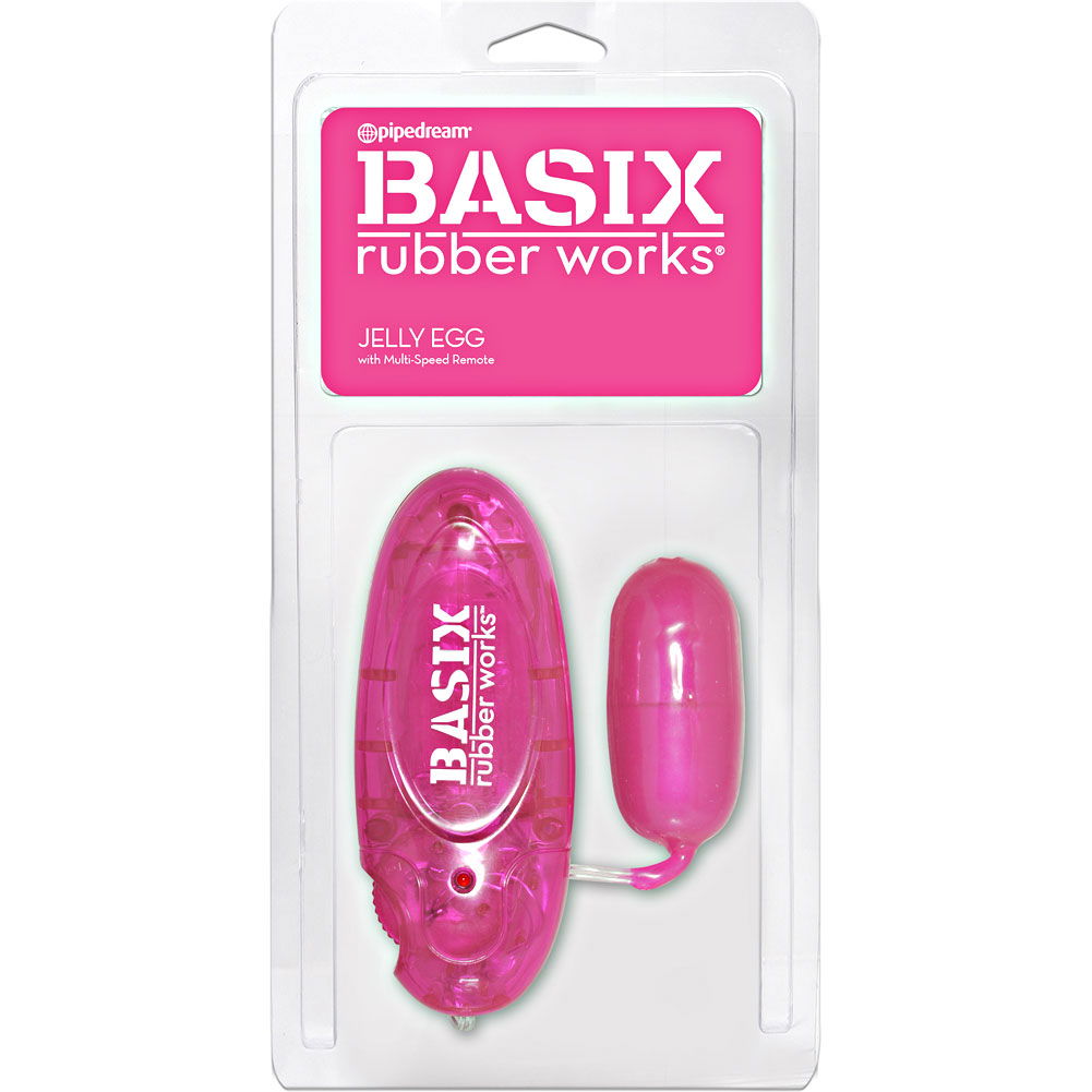 Basix Rubber Works Vibrating Jelly Egg Pink 1890