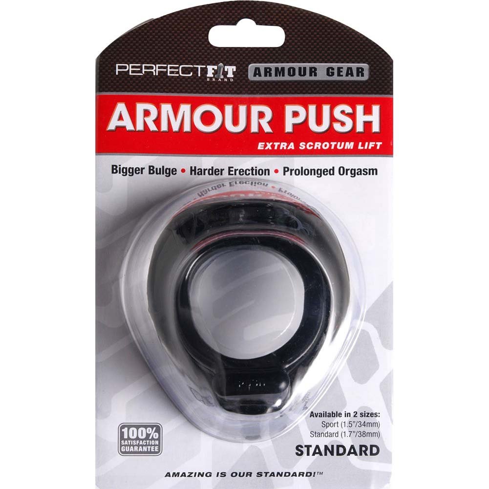 Perfect Fit Armour Push Erection Ring 175 Black