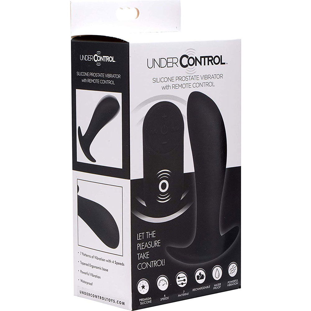 Under Control Silicone Prostate Vibrator With Remote Control 475 Black