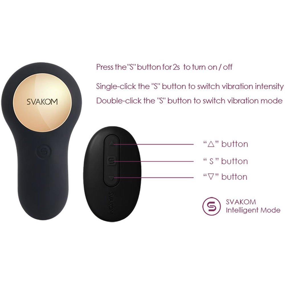 Svakom Vick Remote Controlled Dual Motor Prostate Massaging Vibrator 4 Black